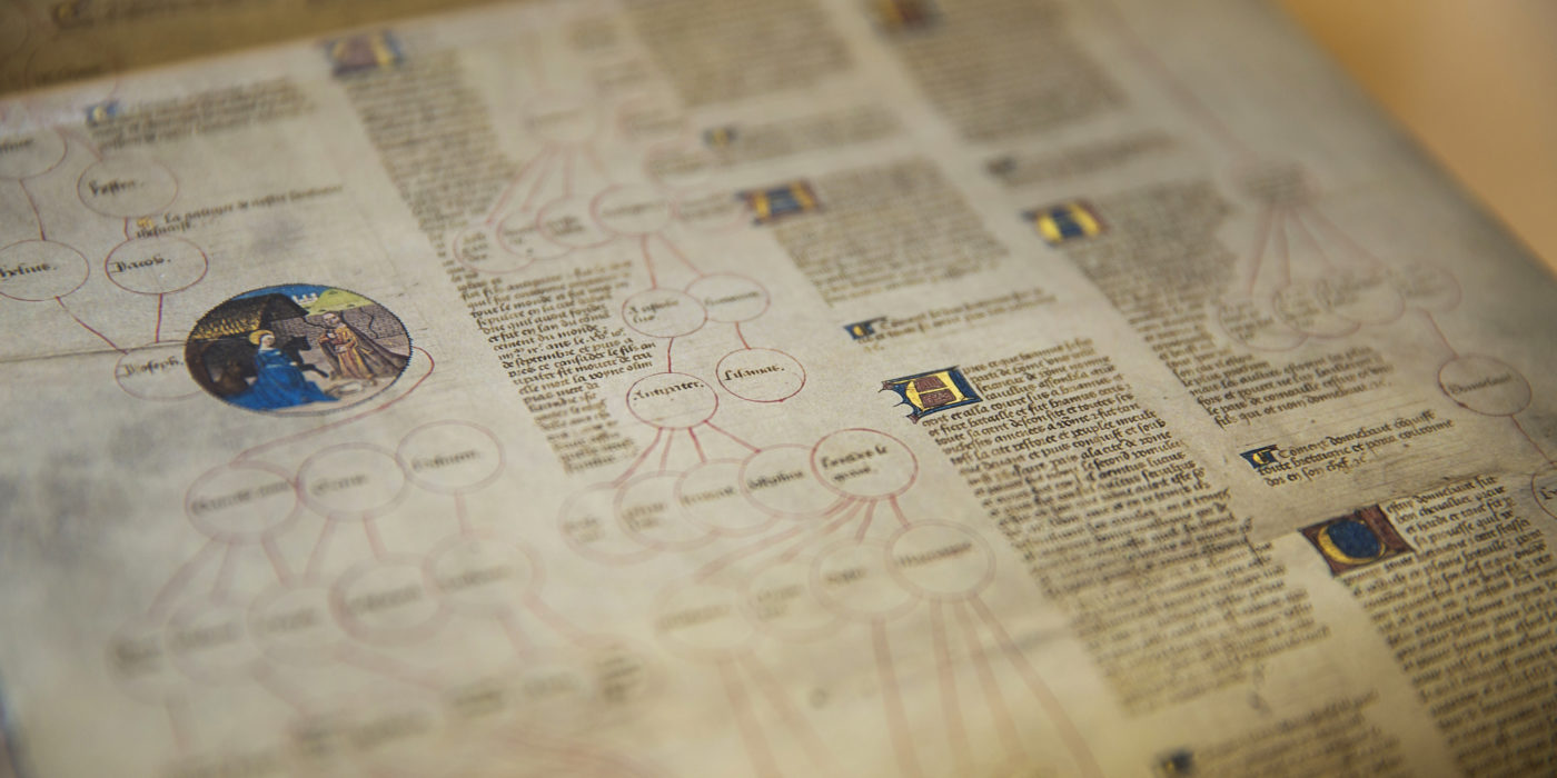 Medieval manuscript in Leeds University Library Special Collections