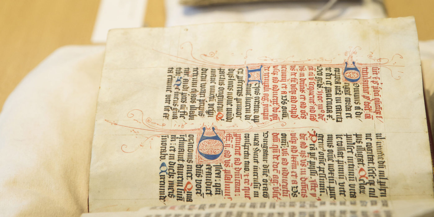 Medieval book in Leeds University Library Special Collections
