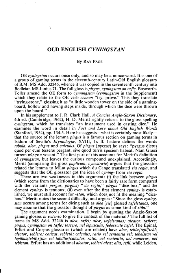 Figure 3. Photosetting, here on p. 1 of volume 3 (1969) of LSE